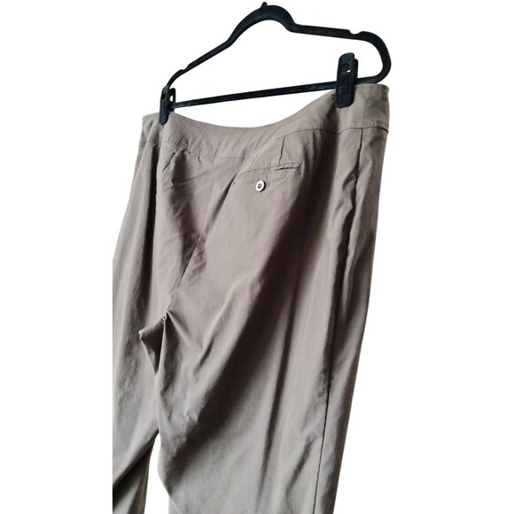 Lane Bryant Womens Plus Size Brown Cropped Pants Size 20 Stretch Casual Comfort - Picture 7 of 8
